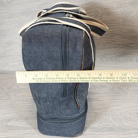 Bath And Body Works Denim Travel Shoulder Bag Tote Blue Matching Cosmetics Bags - Picture 11 of 16